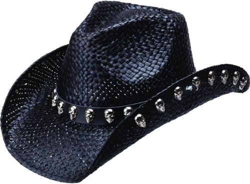 Sombrero de Vaquero Peter Grimm Ltd Unisex Gotham Paja Talla Única, Negro - Imagen 3 de 3