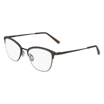 Flexon Women's W3023 Cat-Eye 52mm Eyeglasses Frames Brown