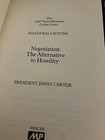 RARE39th Pres.Jimmy Carter signed book: NEGOTIATION:AN ALTERNATIVE  TO HOSTILITY — photo 3