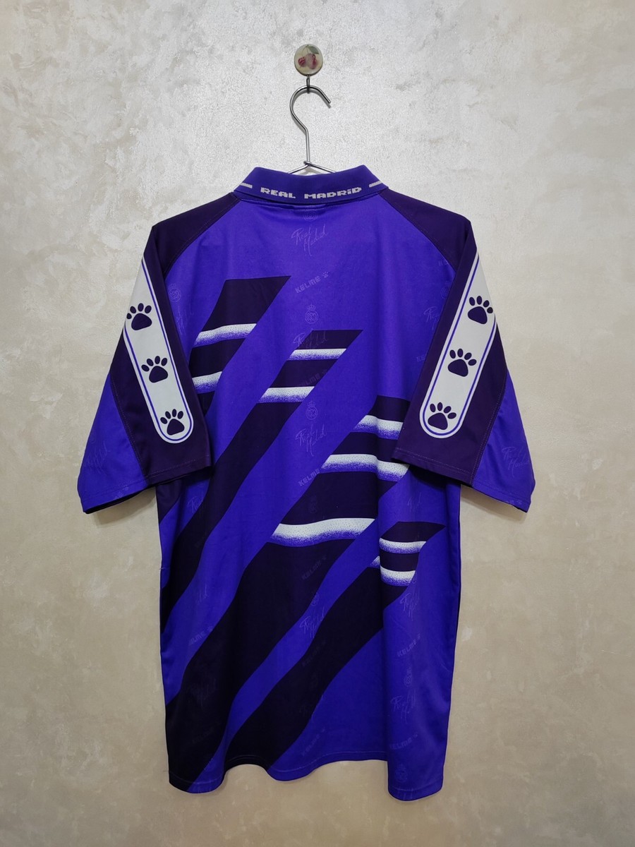 REAL MADRID CF 1994-96 AWAY FOOTBALL SHIRT CAMISETA JERSEY WITH