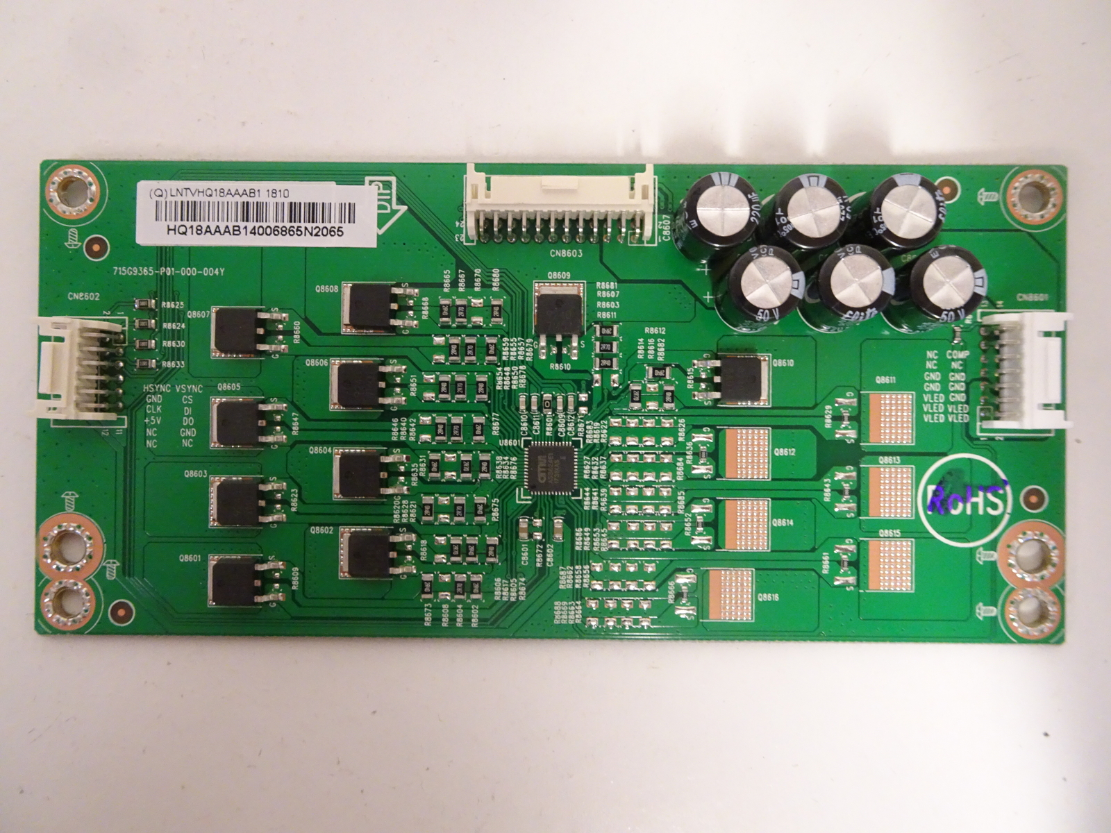Vizio E43-F1 LED TV Driver Board 715G9365-P01-000-004Y LNTVHQ18AAAB1 Replacement