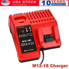 Rapid Charger For Milwaukee M18 & M12 48-59-1812 M12-18C Li-Ion Battery Charger