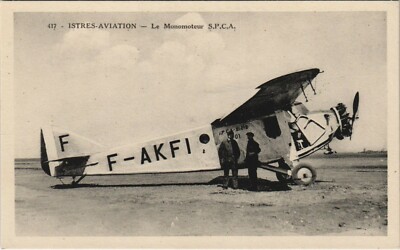 PC POSTCARD AVIATION ISTRES AVIATION LE MONOMOTEUR S.P.C.A.   (b24328)
