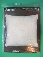 Janlynn Candlewicking Circle Of Hearts Pillow 50-842