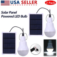 Paquete de 1/2 bombilla LED recargable de 15W con energía solar lámpara de patio para acampar al aire libre