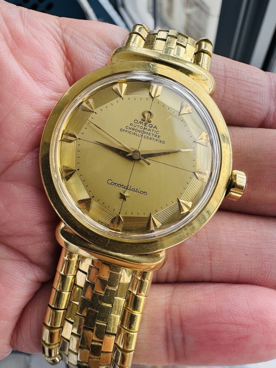 OMEGA CONSTELLATION 18K VINTAGE GRAND LUXE REF 14355 MENS DRESS