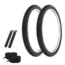 PRO+ TIRES 24 x 2.125 BLACK P-1072 W/TUBES & TIRE LEVERS