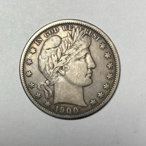 1900 Barber Half Dollar Choice Original VF+