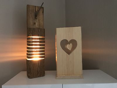 Dekobrett Holz Schwartenbrett Brett Dekoständer Herz 40 cm Deko Dekosäule