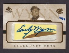 EARLY WYNN 2005 LEGENDARY CUTS AUTOGRAPH 20/89 CARD NO:LC-EW MINT CONDITION