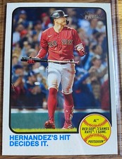 2022 Topps Heritage #201 Hernandez's Hit Decides It 2021 Post Season Statistics
