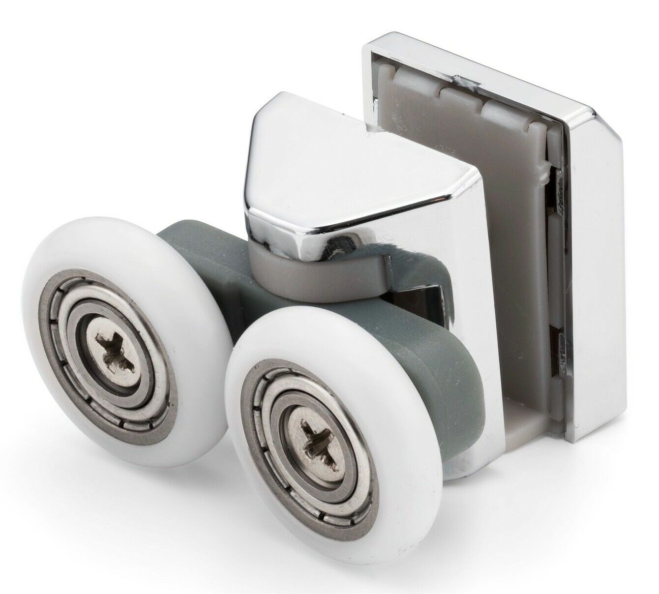 1 x Twin Top Shower Door Rollers/Runners 23mm Wheel Diameter 6mm Glass LAS1