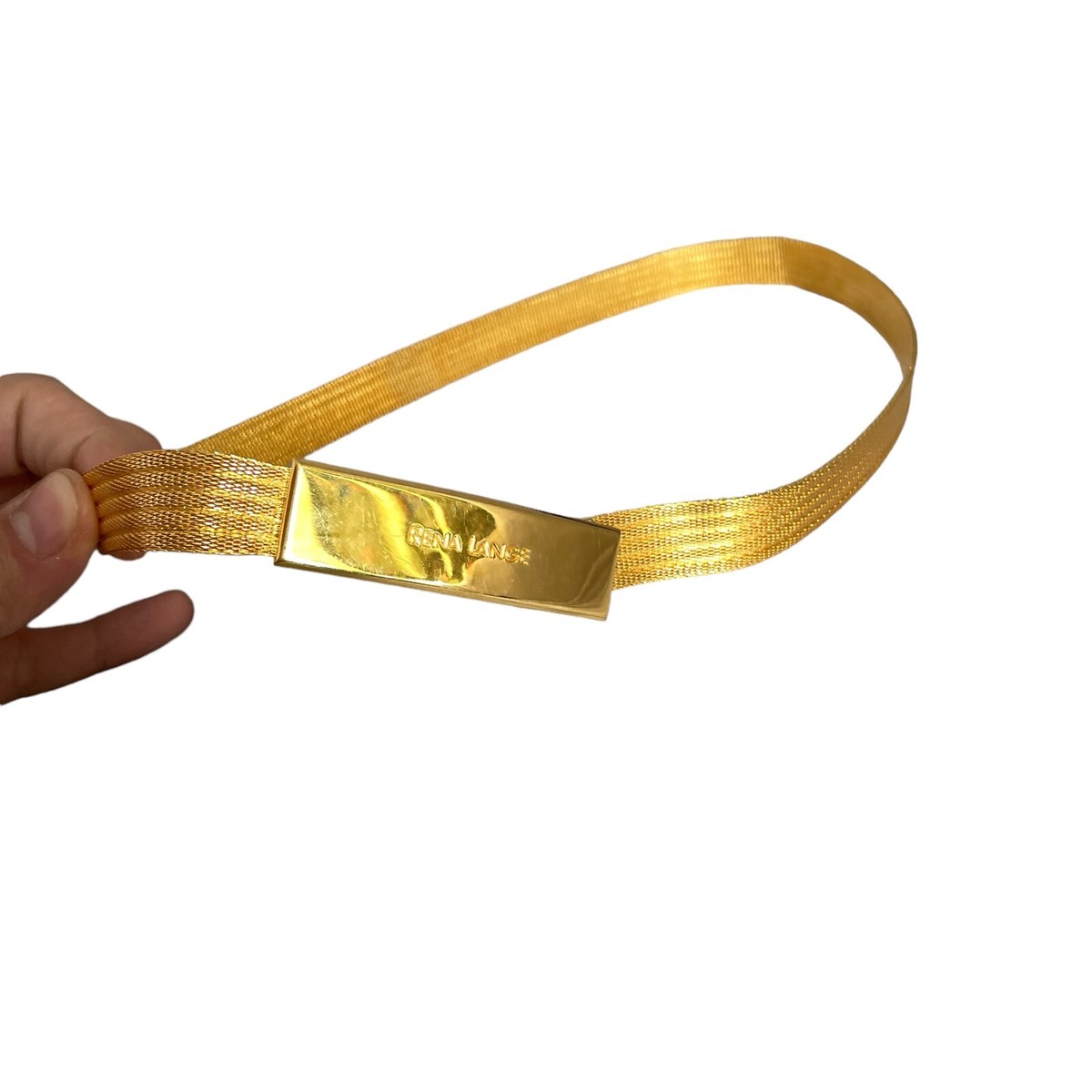 RENALANGE/レナランゲ、ヴィンテージ、チェーンベルト、ゴールド 80s Rare Rena Lange Versatile Vintage Gold Tone Metal Link Chain