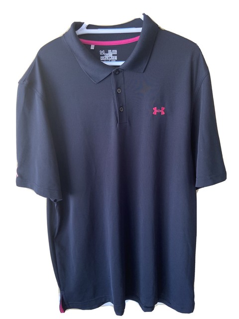 under armour golf shirt pink