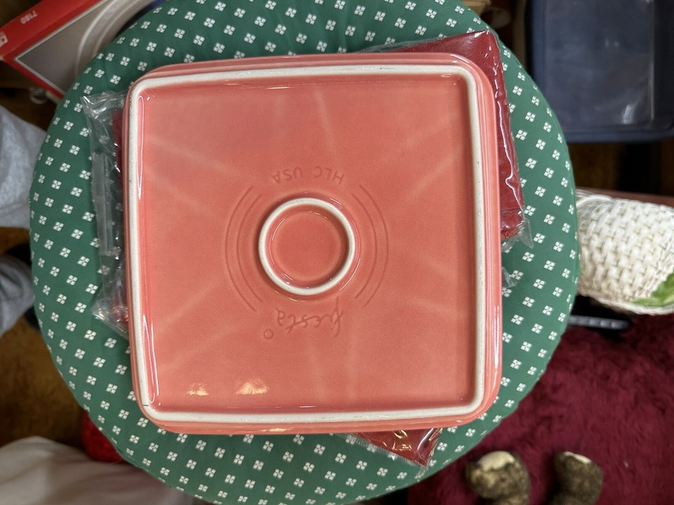 Fiestaware Napkin Holder/Utility Tray Flamingo Retired eBay