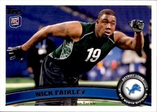 Nick Fairley 2011 Topps Rookie Card #219. rookie card picture