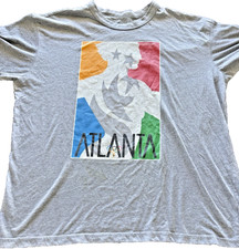 Olympic Games Shirt Mens L Heritage 1996 Atlanta Distressed Graphic Centennial