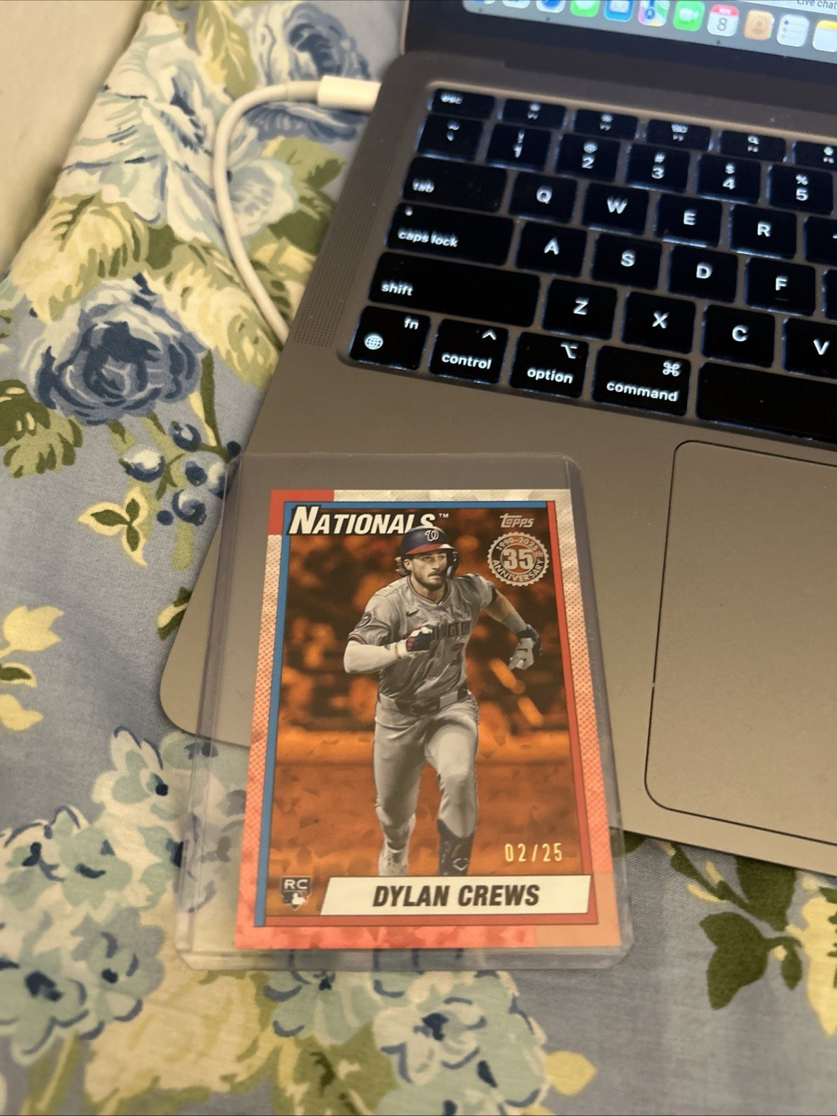 2025 Topps Series 2 Dylan Crews RC Rookie 1990 35th Orange 11/25 Nationals