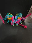 TMNT Two Figure Lot Two Slash Variants 1990 Vintage Teenage Mutant Ninja Turtle