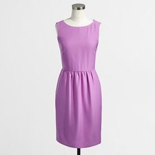 J. CREW SLEEVELESS RUCHED DRESS LILAC PURPLE