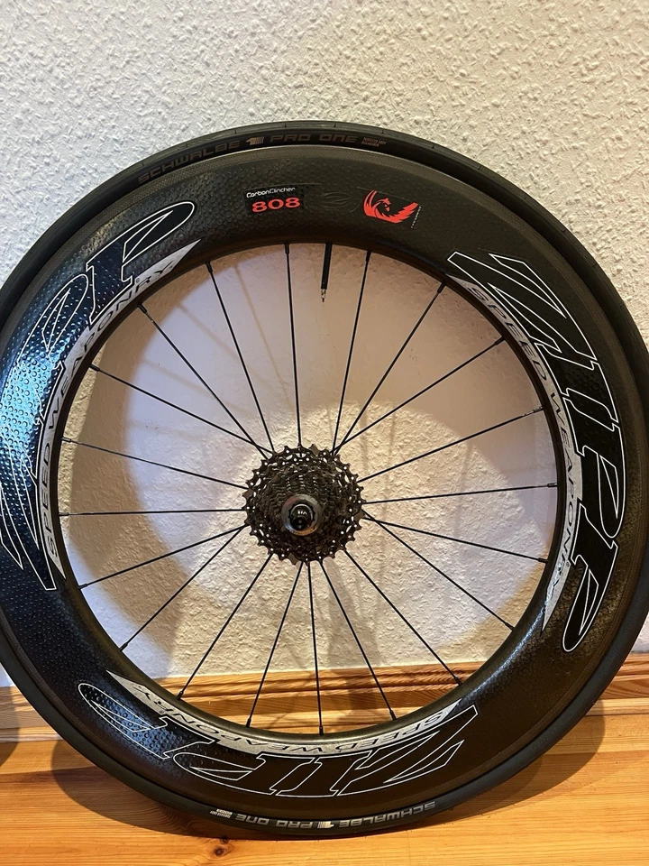 Laufrad Zipp 808 Firecrest Shimano 10/11 Rennrad 28" Clincher Carbon Hinterrad