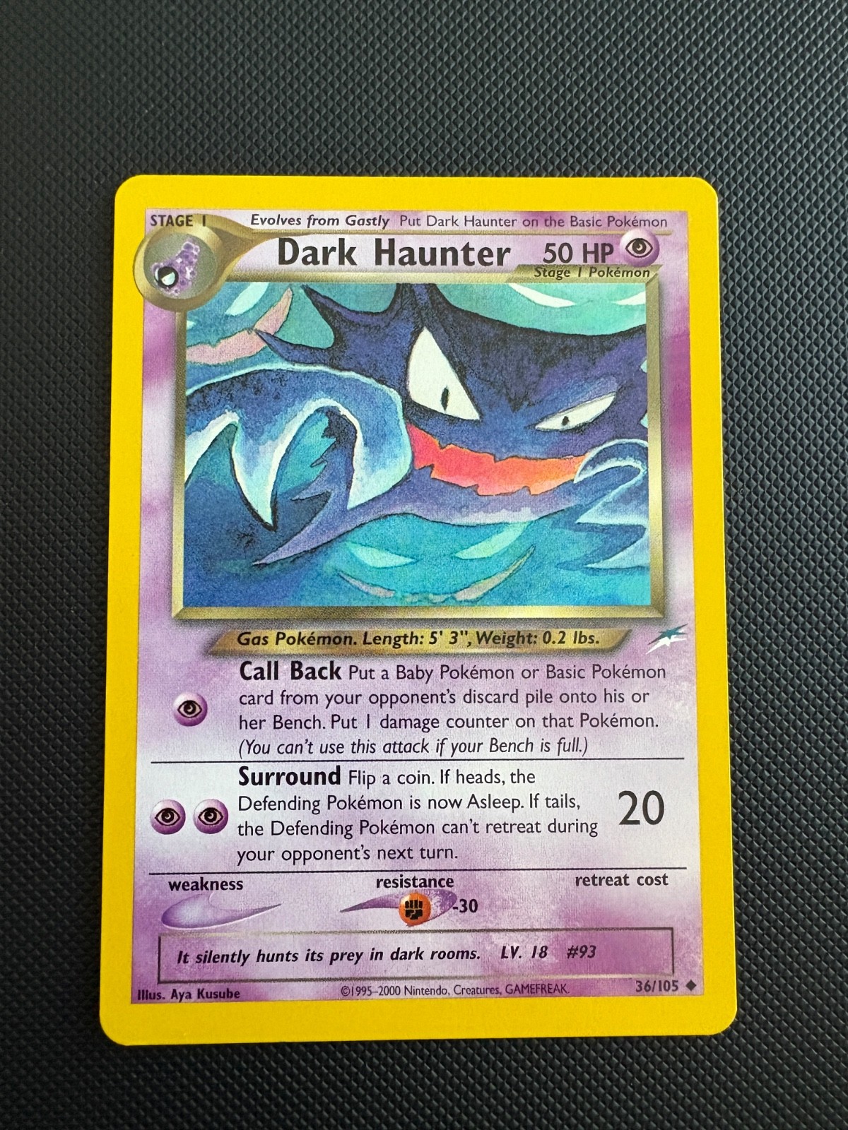 Vintage Pokemon TCG - Dark Haunter 36/105 - Neo Destiny - LP