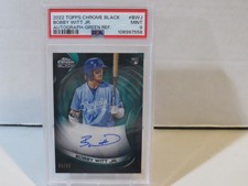 2022 BOBBY WITT JR.  CHROME BLACK GREEN REFRACTOR AUTO RC /99 PSA 9 READ CASE
