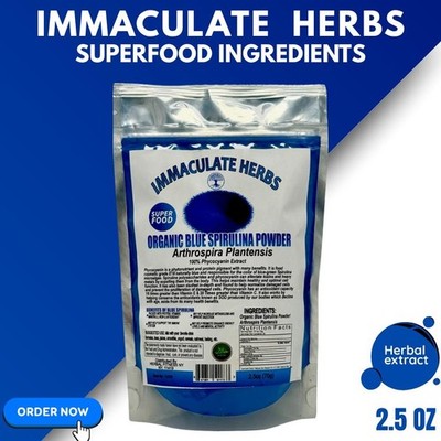Organic Blue Spirulina Powder - 100% Phycocyanin Extract - Pure Superfood (70g)