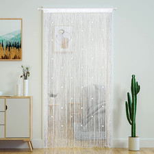 Beaded Curtain Door String Curtains for Doorway Tassels Beads Hanging Fringe Hip