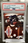 TOM BRADY New England Patriots 2005 Topps Chrome Golden Anniversary PSA 9 Mint