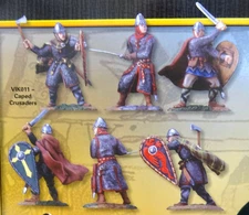 Conte collectables 54mm VIK01 1 Norman infantry attacking 3 figs  2003 MIB oop