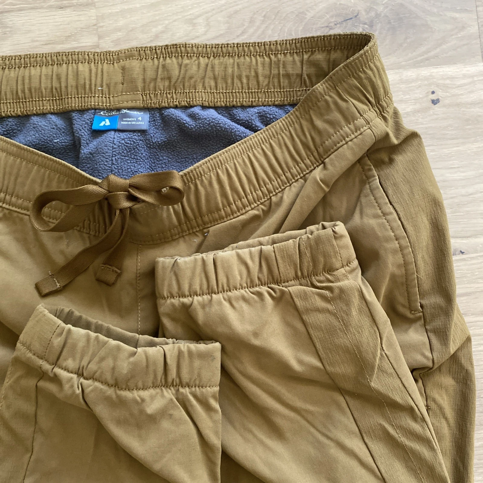 Eddie Bauer First Ascent Pants Women's Size 4 Fleece Lined Softshell Drawstring