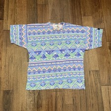 Vintage 80  s 90  s Hobie All Over Print AOP T-Shirt Large Sports Surf Skate Beach