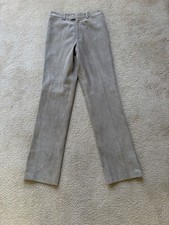 Vge Polo Sport Ralph Lauren Wide Leg Leather Suede 8 Tan Khaki Pant Union USA