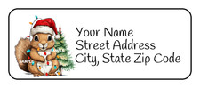 Christmas Squirrel Personalized Return Address Labels, 2.625" x 1", Sticker 30 