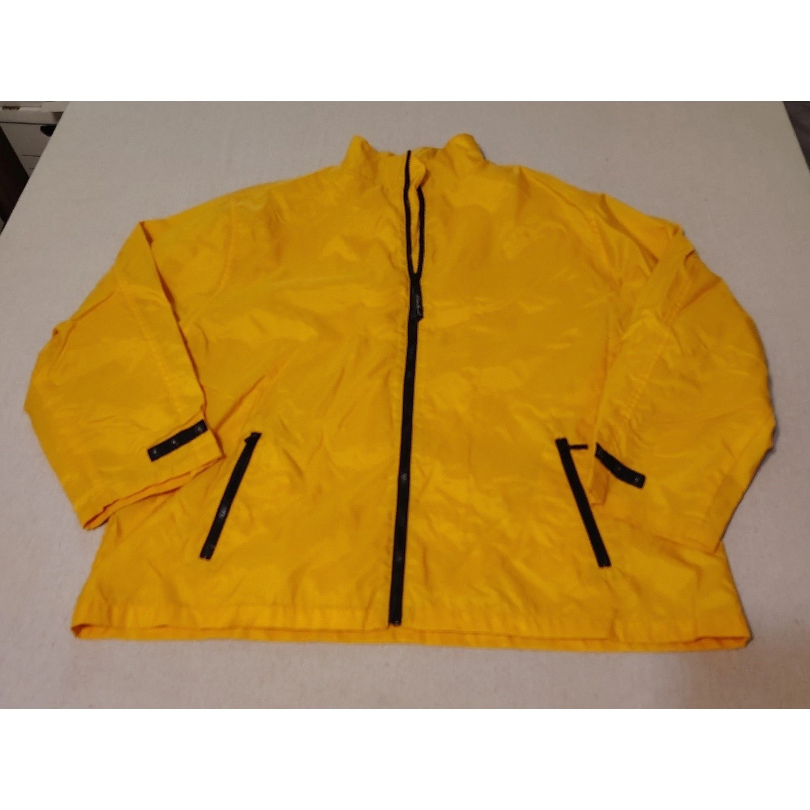Eddie Bauer Yellow Nylon Zip Up Jacket Men XL Outdoor Hike Rain Wind Breaker 11
Opens in a new windo