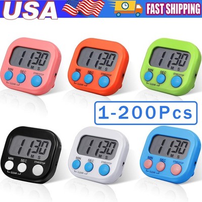 Large LCD Digital Kitchen Cooking Timer Count Down Up Clock Loud Alarm Magnetic