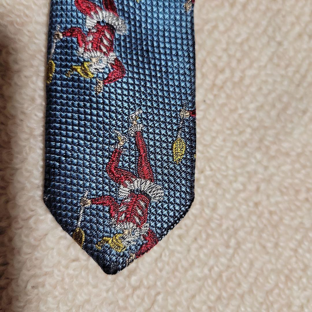GIANNI VERSACE Rare tie Blue, clown pattern silk from japan