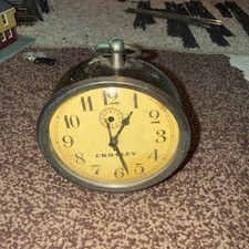 CROSLEY Vintage Metal Alarm Clock #33301 Brass Color 