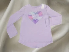 Jumping Beans NWT Toddler Girl Size 4 Lavender Heart Top (Soft) Long Sleeve 