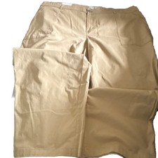 A New Day Women's Beige Solid Chino Pants High Rise Slim Leg Stretch Twill