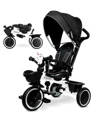 7-in-1 Tricycle Stroller for Toddlers 18 Months to 5 Years, Adjustable Push H...