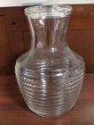 Vintage Anchor Hocking Beehive Horizontal Ribbed Water Pitcher Carafe With Lid