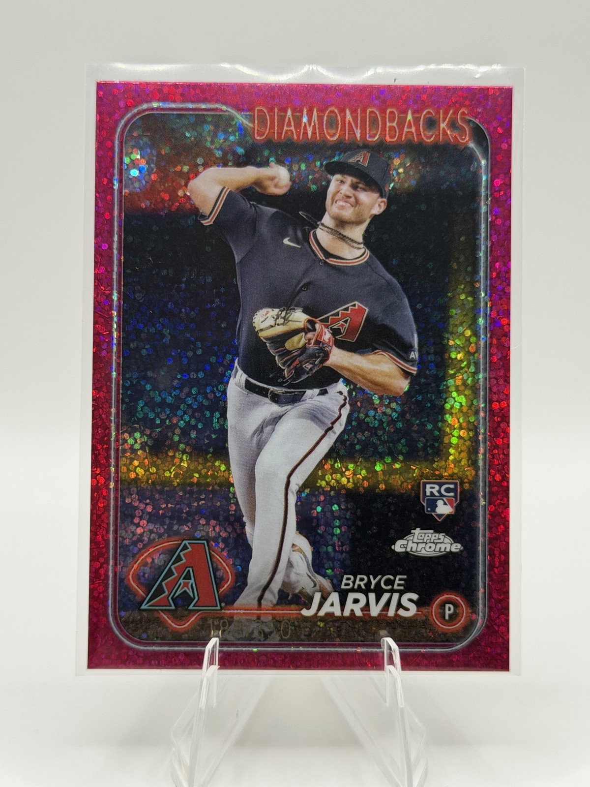 2024 Topps Chrome #75 Bryce Jarvis Magenta Speckle Refractors #/350