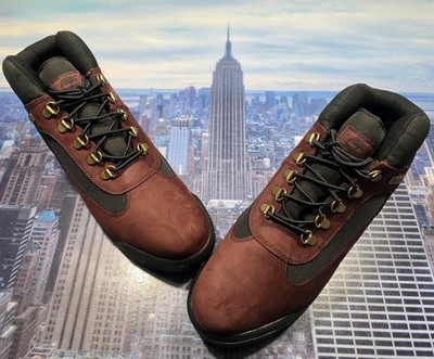 Timberland Field Boot Waterproof Burgundy/Black Mens Size 11 A5W6N New 