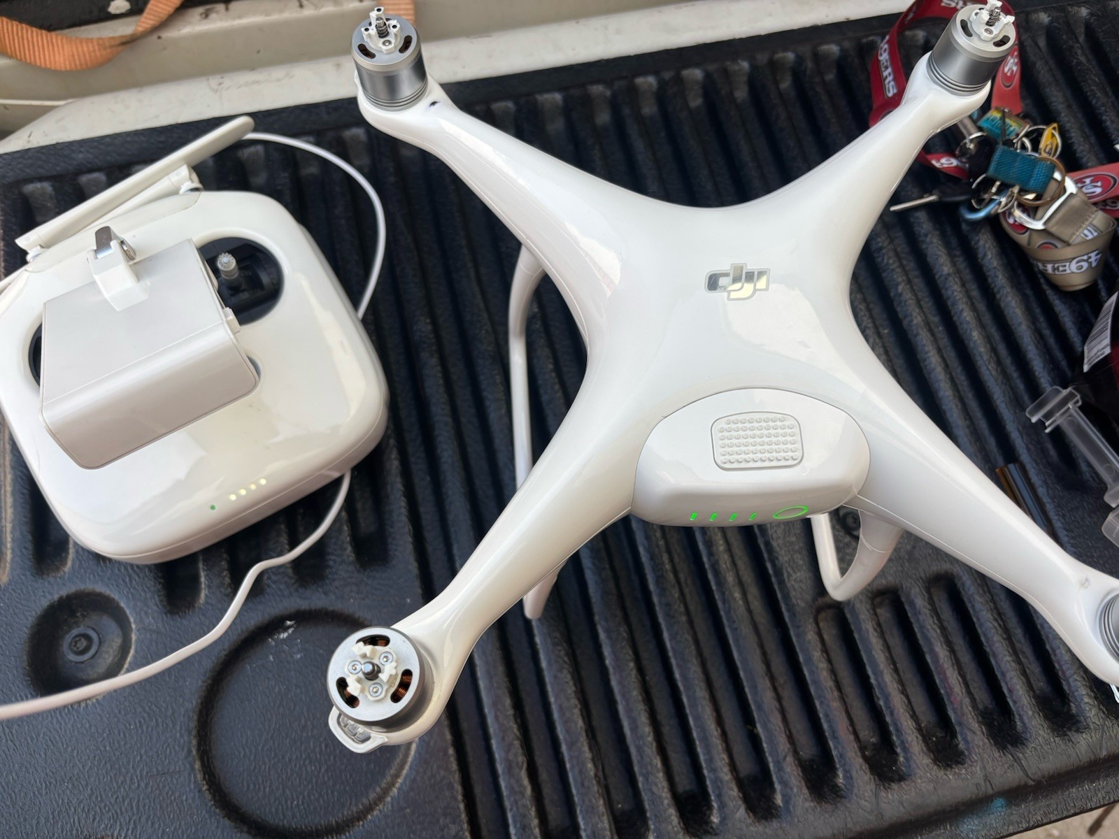 DJI Phantom 4 Advanced WM332A White Camera Drone For Parts Only-image