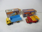 Matchbox Lesney Superfast SF37 Skip Truck & SF50 Articulated Dump Truck, boxed