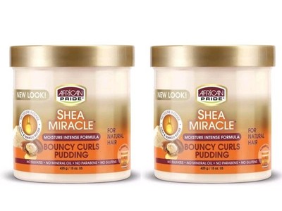 African Pride Shea Miracle Hüpfende Locken Pudding 15oz 2er Pack.