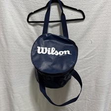 Vintage Wilson Blue Tennis/Golf Ball Bag Made In USA With 2 Pockets