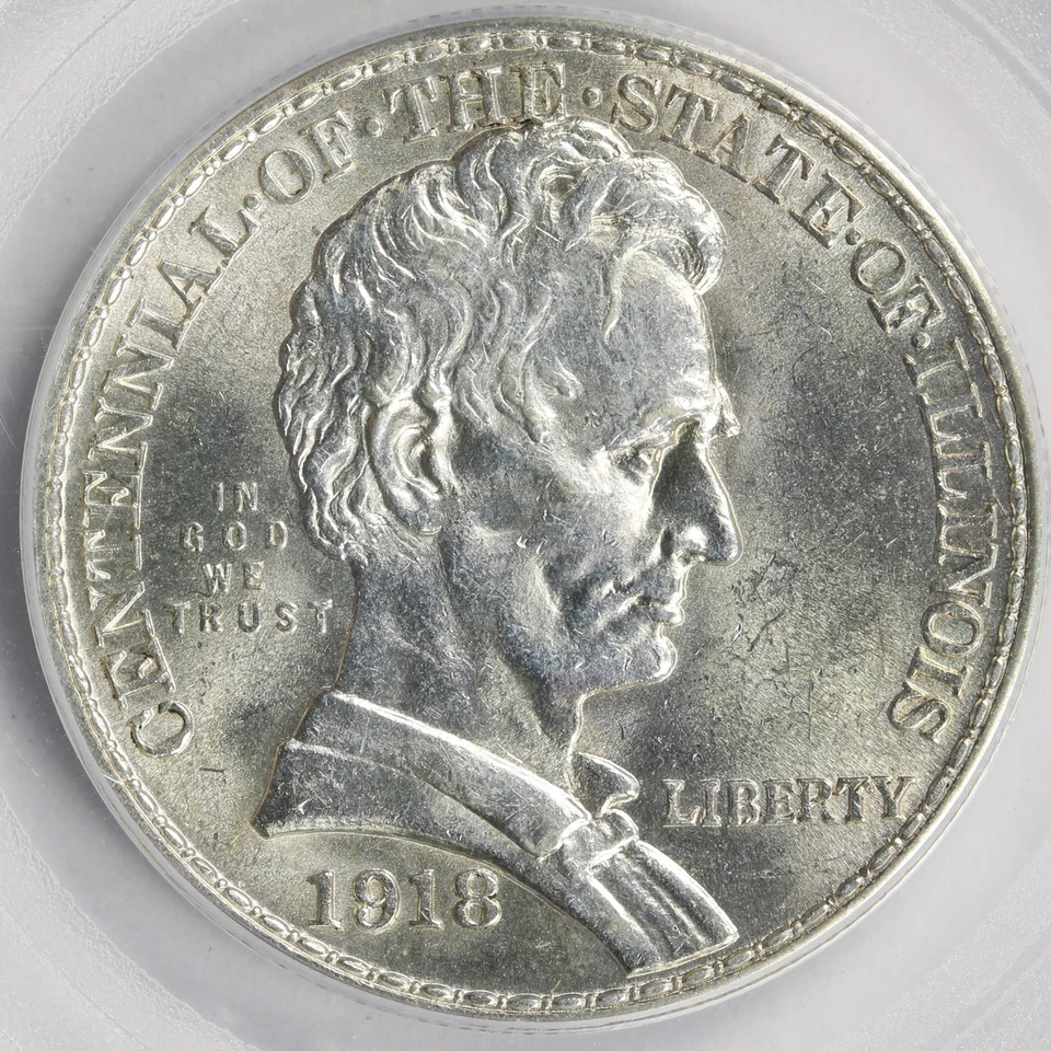 1918 Lincoln 50c Commemorative Half Dollar PCGS MS64 - Image 3 of 4